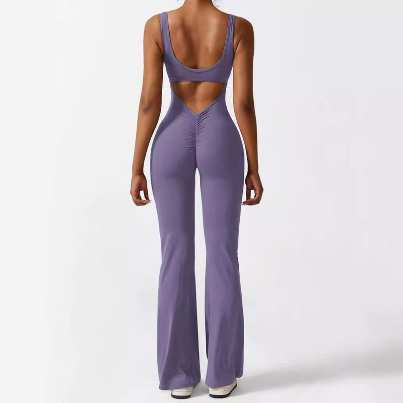 Sleeveless Flared Jumpsuit