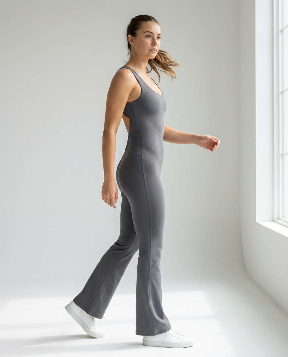 Open-Back Flared Jumpsuit