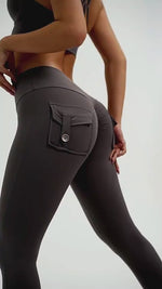 Selene Fit high-waist flared pants - product video